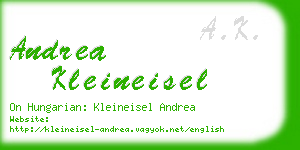 andrea kleineisel business card